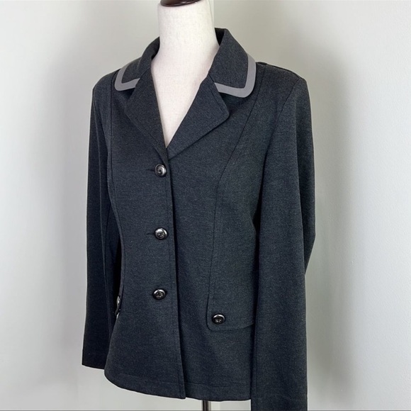 CABI Crew Blazer Charcoal Gray Sz S #3030 EUC - Picture 3 of 6